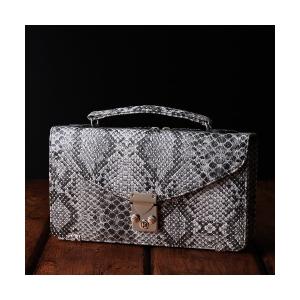 クラッチバッグ オーストリッチ型押しレザーセカンドバッグ メンズ