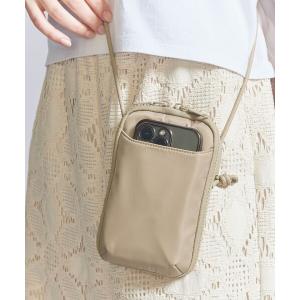 ポーチ ポリエステル ジップスリム ウォレットショルダー レディース