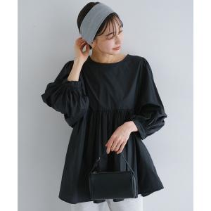 ブラウス シャツ タイプライターボリュームペプラムブラウス レディース