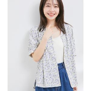 ブラウス シャツ 「防シワ・洗える」Vネック半袖ブラウス レディース