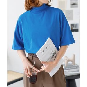tシャツ Tシャツ コットン100%ハイネックハーフスリーブTシャツ