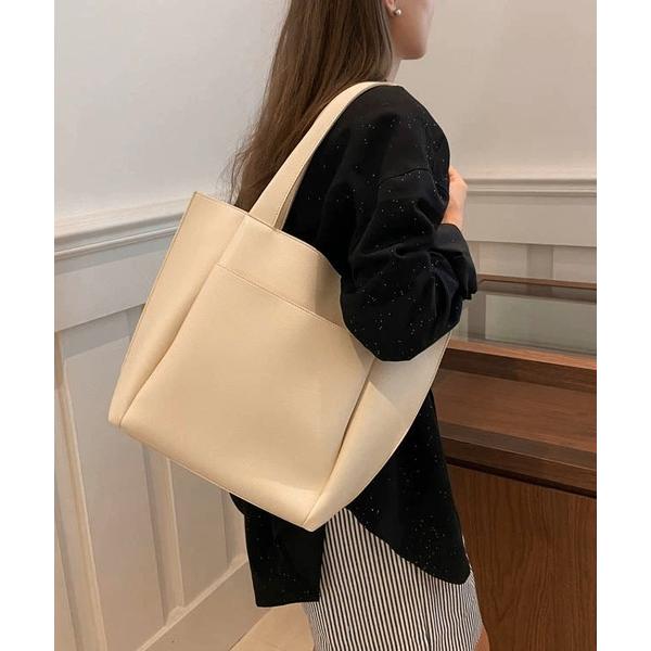 トートバッグ シンプルな大容量トートバッグ レディース