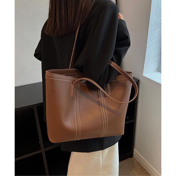 トートバッグ シンプルな大容量トートバッグ レディース