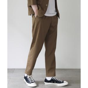 パンツ 接触冷感織ポリストレッチアンクルパンツ メンズ