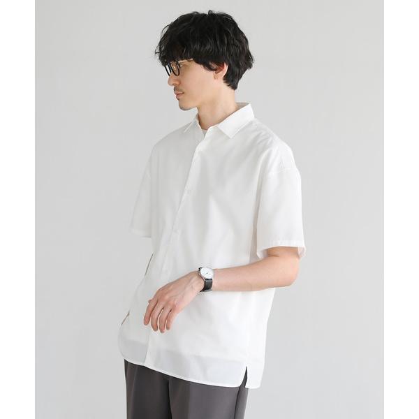 シャツ セミワイドレギュラーカラーブロード半袖シャツ メンズ