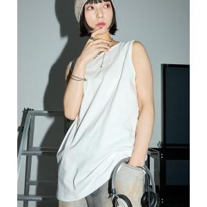 タンクトップ サイドスリットロングレイヤードタンクトップ メンズ レディース