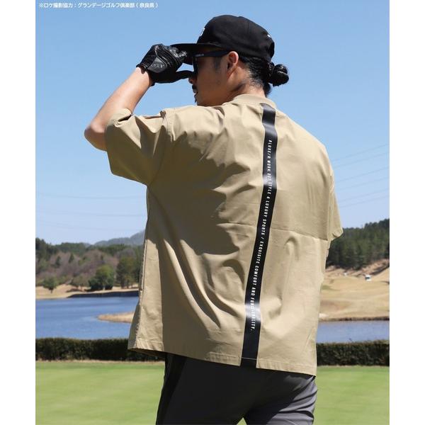 tシャツ (RM)「LUXE/R GOLF」ストレッチ ブロード モックネック 半袖 プルオーバー ...