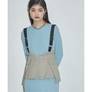 ベスト 綿ナイロンカーゴポケットサスペンダートップス