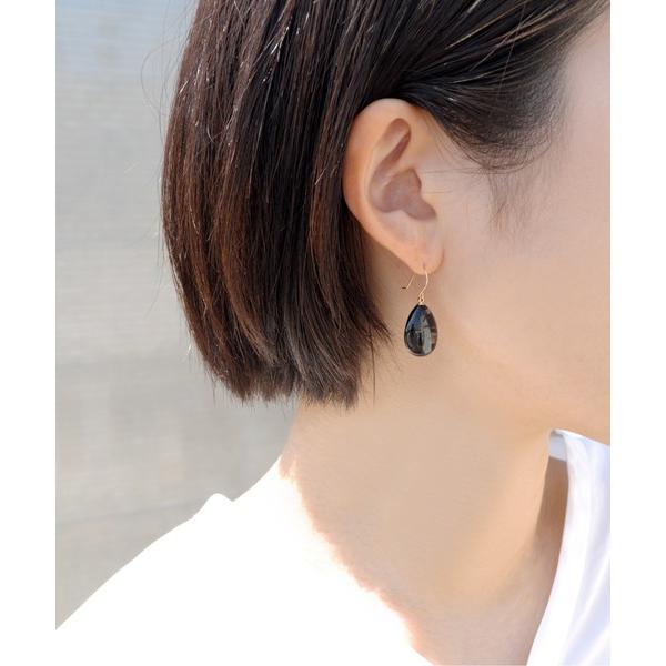 ピアス 「anq.」K10・Limited Stone ピアス　ラブラドライト/ラピスラズリ/ハイパ...