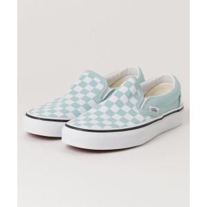 スニーカー VANS ヴァンズ CLASSIC SLIP-ON クラシックスリッポン VN0A7Q5DH7O CHK CANAL BLUE｜zozo