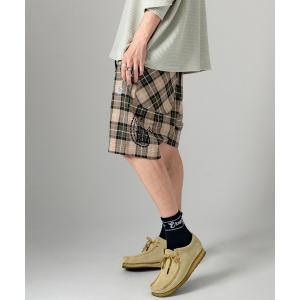 メンズ パンツ EXAMPLE EX CHECK SAROUEL SHORTS｜zozo