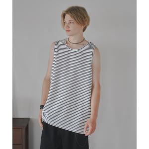 タンクトップ Ripple oversized tanktop-リップルオーバーサイズタンクトップ メンズ