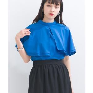 シャツ ブラウス オーバーケープブラウス