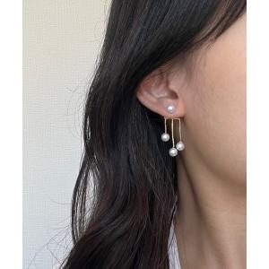 ピアス レディース パールチェーンピアス