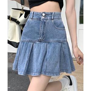DAY CLOSET デニムスカート レディース ハイウエストフレアデニムミニ