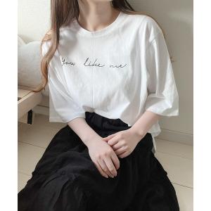 tシャツ Tシャツ レディース レタリングロゴＴ