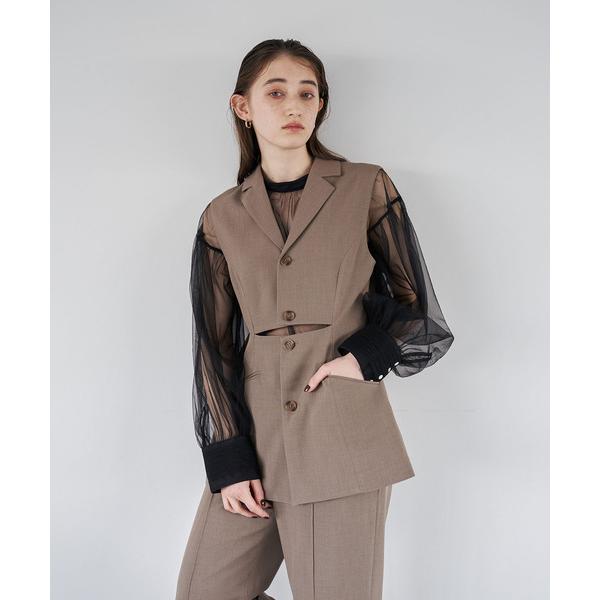 ジャケット テーラードジャケット Front Slash Gilet レディース