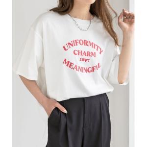 tシャツ Tシャツ レディース 裾ラウンド・オーバーサイズロゴプリントTシャツ｜ZOZOTOWN Yahoo!店