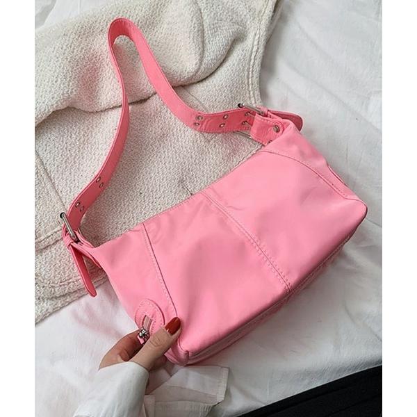 ショルダーバッグ バッグ ベルト付きショルダーナイロンバッグ レディース