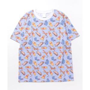 tシャツ 半袖 「 Disney 」 ディズニーキャラクター 総柄Ｔシャツ 23B レディース メンズ