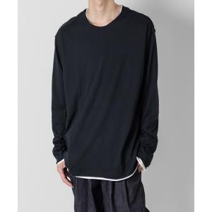 tシャツ Tシャツ 80/2 ピマコットン ジャージー レイヤード ロングスリーブティー / 80/2 PIMA CO JERSEY LAYERED｜zozo