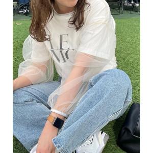 tシャツ Tシャツ チュールプルオーバー