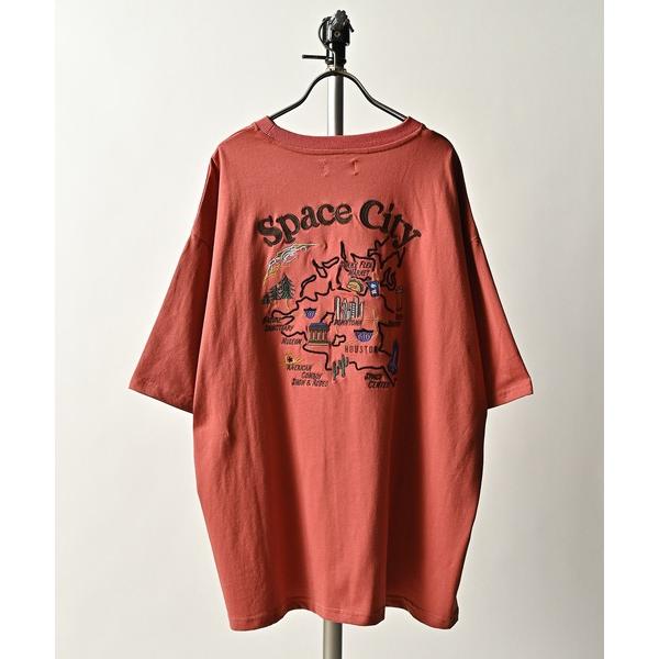 tシャツ ATELANE/OE天竺　刺繍入りルーズシルエットTシャツ メンズ レディース
