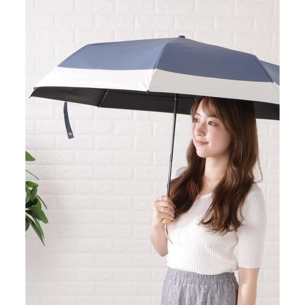 折りたたみ傘 バイカラー晴雨兼用折りたたみ傘 レディース