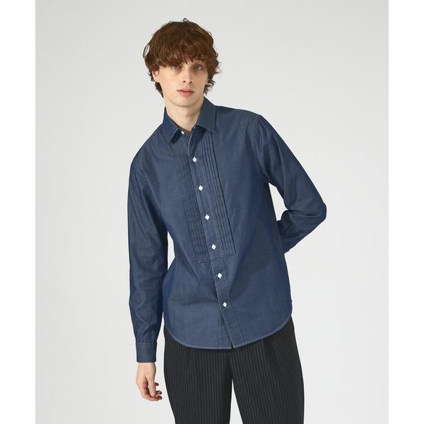 シャツ ピンタック デニムシャツ メンズ