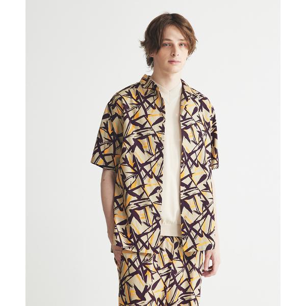 シャツ 「セットアップ対応」アフリカンバティック柄 半袖シャツ メンズ