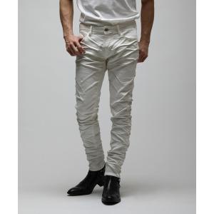 ジーンズ VANQUISH / ヴァンキッシュ ワンウォッシュ パワーストレッチ ホワイトアンドシャドー スキニーデニムパンツ メンズ