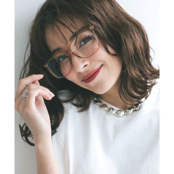伊達メガネ メガネ 眼鏡 「UVカット率 99％以上」 ボスリントンビッグフレームメガネ レディース