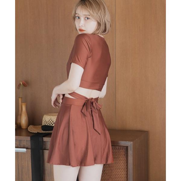 水着 バックリボンセパレートワンピース ビキニ 水着 レディース