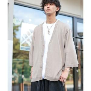 カーディガン rehacer : 2tone ”HANTEN” Cardigan Made in Japan / 2