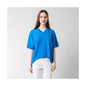 ニット ワイドシルエットサマーニットVネックTシャツの商品画像