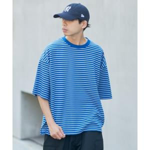 tシャツ Tシャツ ミニ裏毛ボーダー裾ドローコードビッグTee