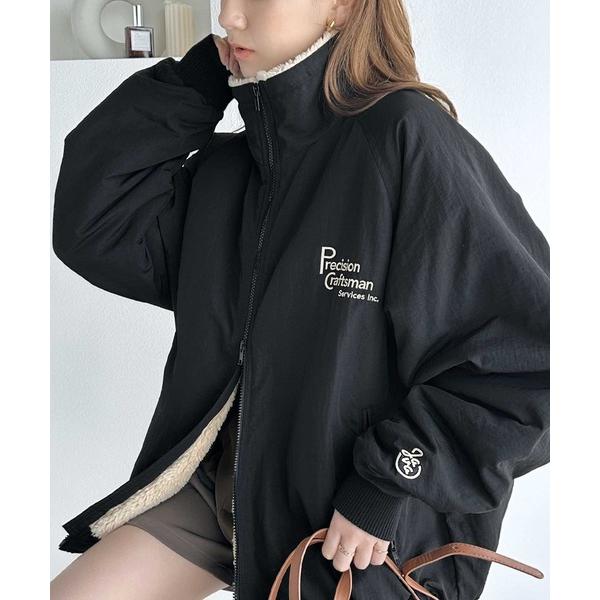 ブルゾン アウター 「JAVAジャバ 別注」ダブルジップでオシャレ見え。冬に大活躍!胸刺繍オーバーサ...