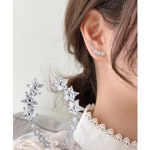 ピアス ラインビジューピアス レディース