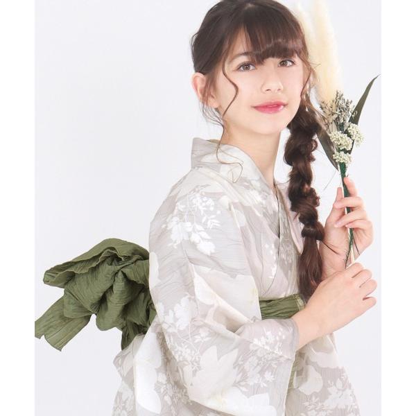 浴衣 簡単着付け セパレート 浴衣 女の子 3点セット( セパレート浴衣 + 帯 + 下駄 ) キッ...