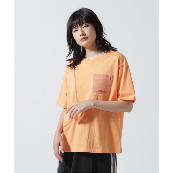 tシャツ SWITCHING POCKET T-SHIRT/ スイッチングポケットTシャツ レディー...