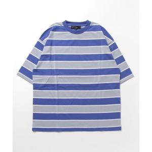 tシャツ Tシャツ メンズ 「BEL」マルチボーダー半袖Tee(BG/)｜zozo