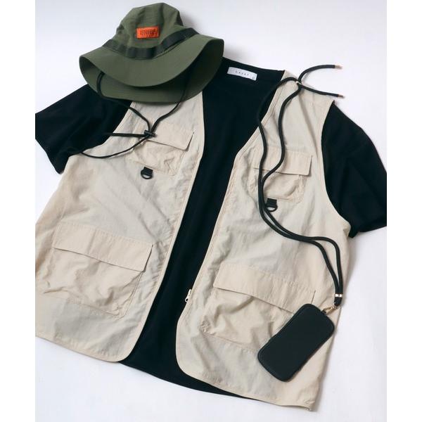ベスト ジレ Oversize Nylon Tech Fishing Vest/オーバーサイズ ナイ...