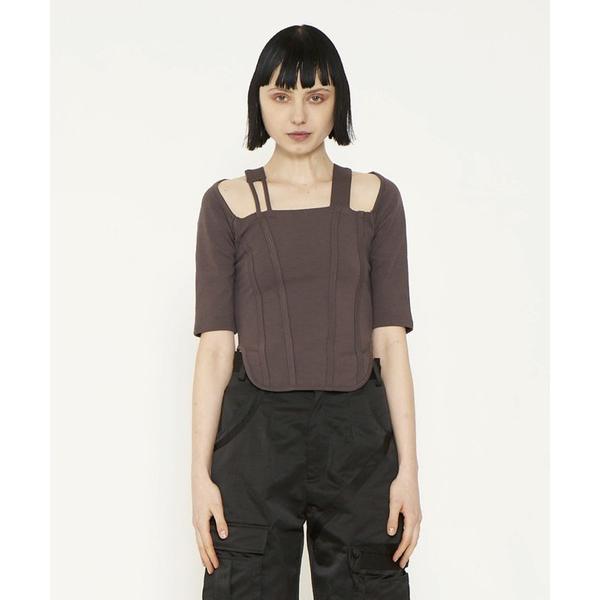 SQUARE NECK TIGHT TOPS レディース