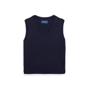 【新品未使用タグ付】ラルフローレン ノースリーブ セーター キッズ 子供服 L Polo Ralph Lauren Childrenswear ニット セーター コットン Vネック
