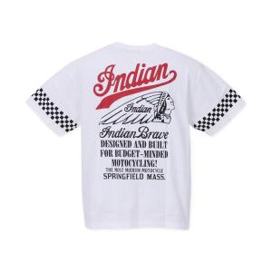 tシャツ Tシャツ メンズ INDIAN MOTOCYCLE インディアンモトサイクル 天竺プリント半袖Tシャツ 大きいサイズ ビッグシルエット オー｜zozo