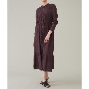 シャツワンピース 「CASA FLINE(カーサフライン)」アンティークレースピンタックドレス