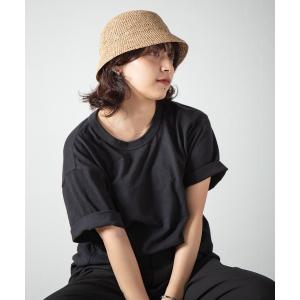 帽子 ハット レディース Japanese Paper Fiber Tulip Knit Hat / 和紙コマ編みチューリップニットハット