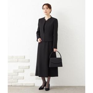 レディース 「喪服・礼服」スタンドカラーサテン切替ジャケット・Vライン前開きボレロ風ロングワンピース 2点セット ブラックフォーマルアンサンブル｜ZOZOTOWN Yahoo!店