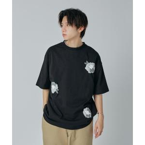 tシャツ Tシャツ メンズ 「Adoon plain」フラワー発砲プリントT｜zozo