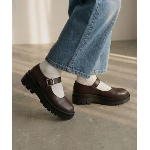 厚底 パンプス レディース 靴 メリージェーン 黒 ブラック ストラップ